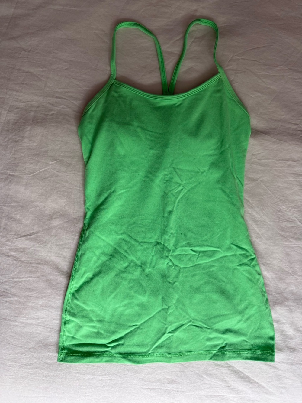 lululemon athletica Neon Green Slim-Strap Tank Top